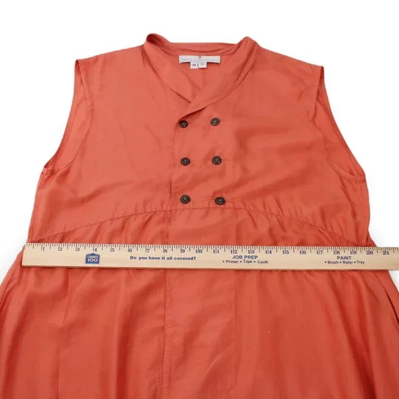 J Morgan Puett Shack Incorporated 100% Silk Empire Dress Vest Duster Long Size M - Picture 11 of 16